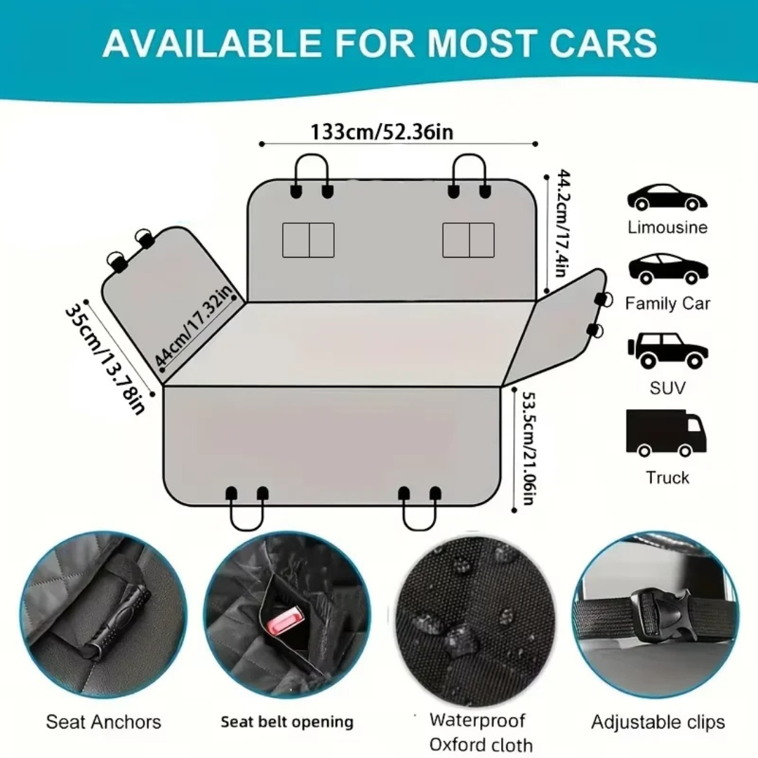PawCasa™ CarGuard Cover | Waterproof Dog Car Seat Cover