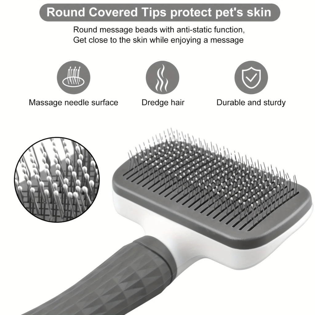 PawCasa™ FurEase Brush | Self-Cleaning Pet Grooming Tool