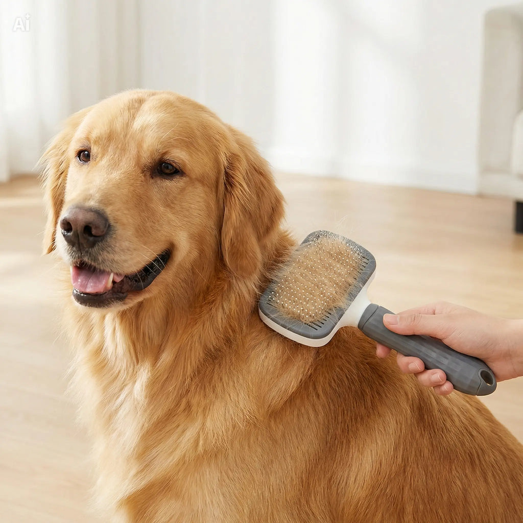 PawCasa™ FurEase Brush | Self-Cleaning Pet Grooming Tool